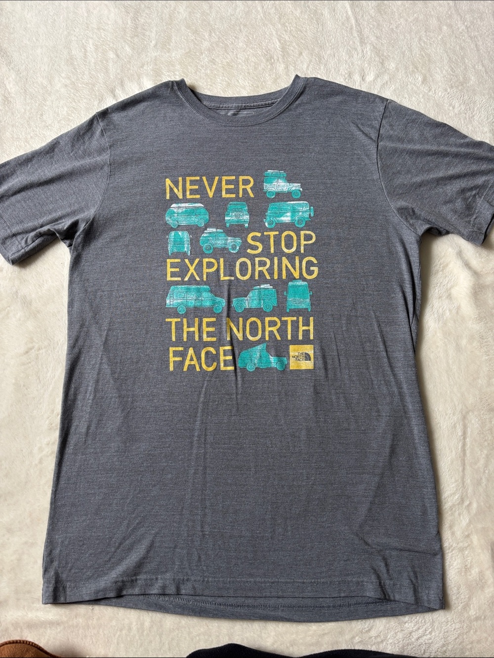Men’s North Face Gray Short Sleeve Tee Graphic Tee SZ L